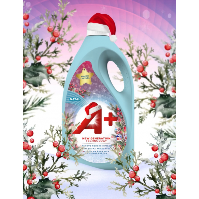 Гель для прання A+ Frosted Berries з ароматом морозних ягід Лімітована серія, 4 л (80 прань) (833956) - 